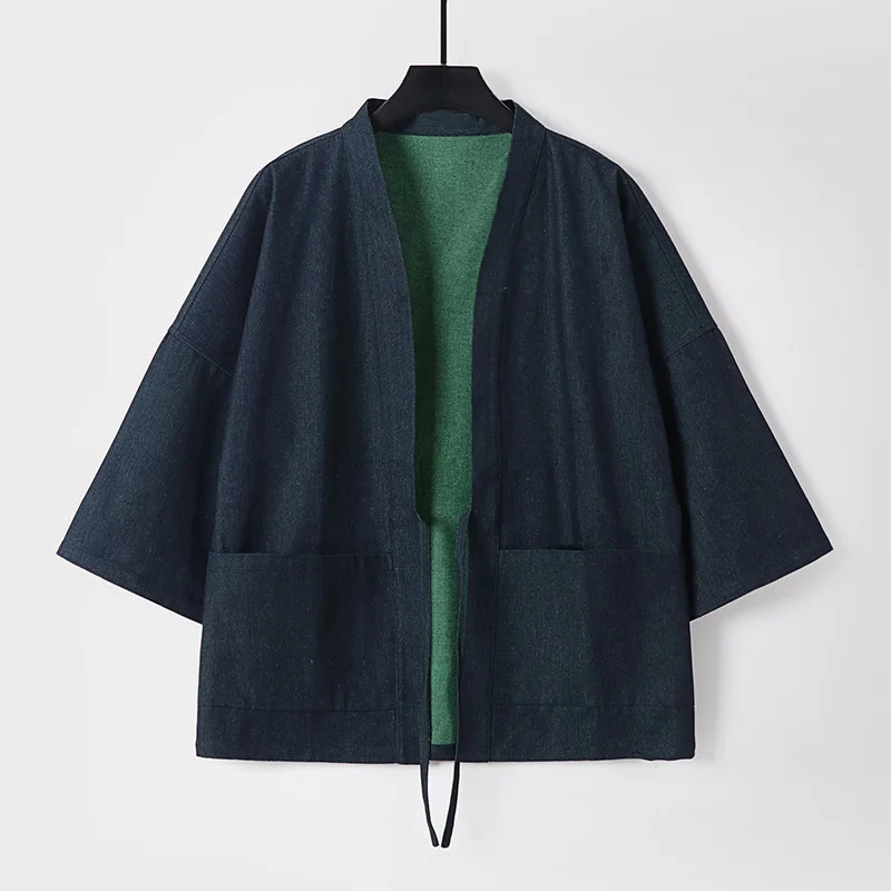 Veste Kimono Homme Décontracté en Jean – Image 3