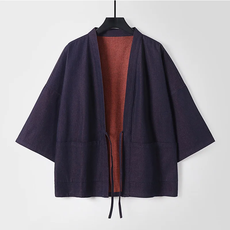 Veste Kimono Homme Décontracté en Jean – Image 4